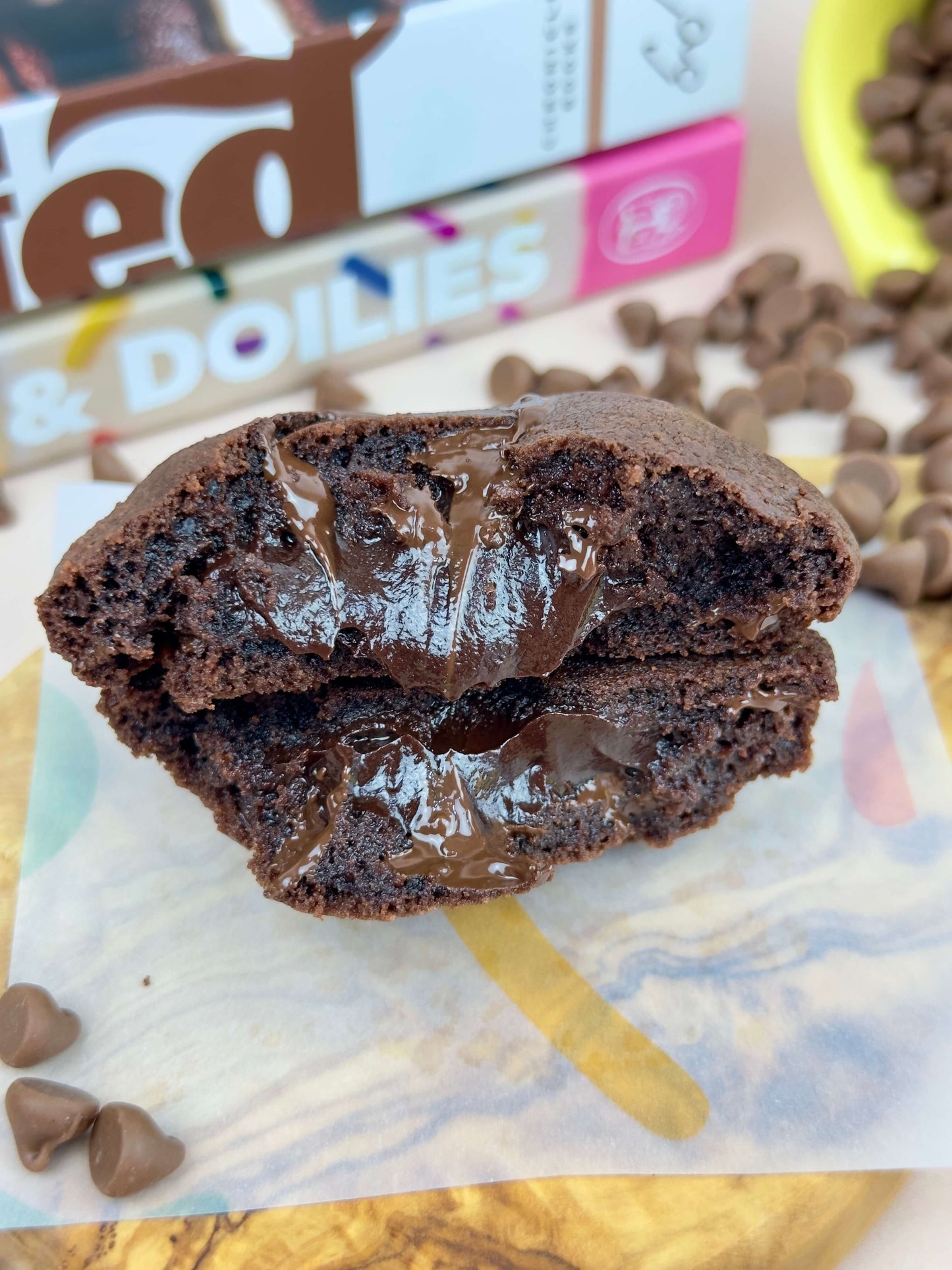 Double Chocolate Stuffed Cookie filling
