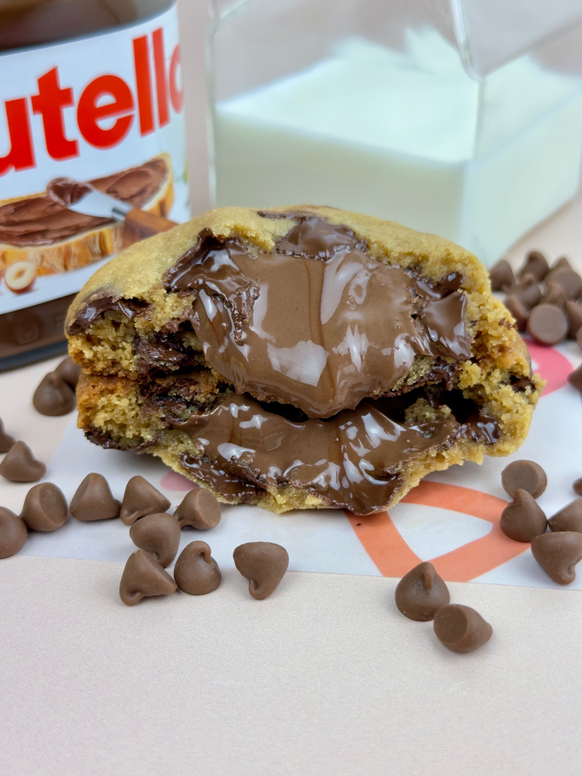 Nutella Stuffed Cookie filling