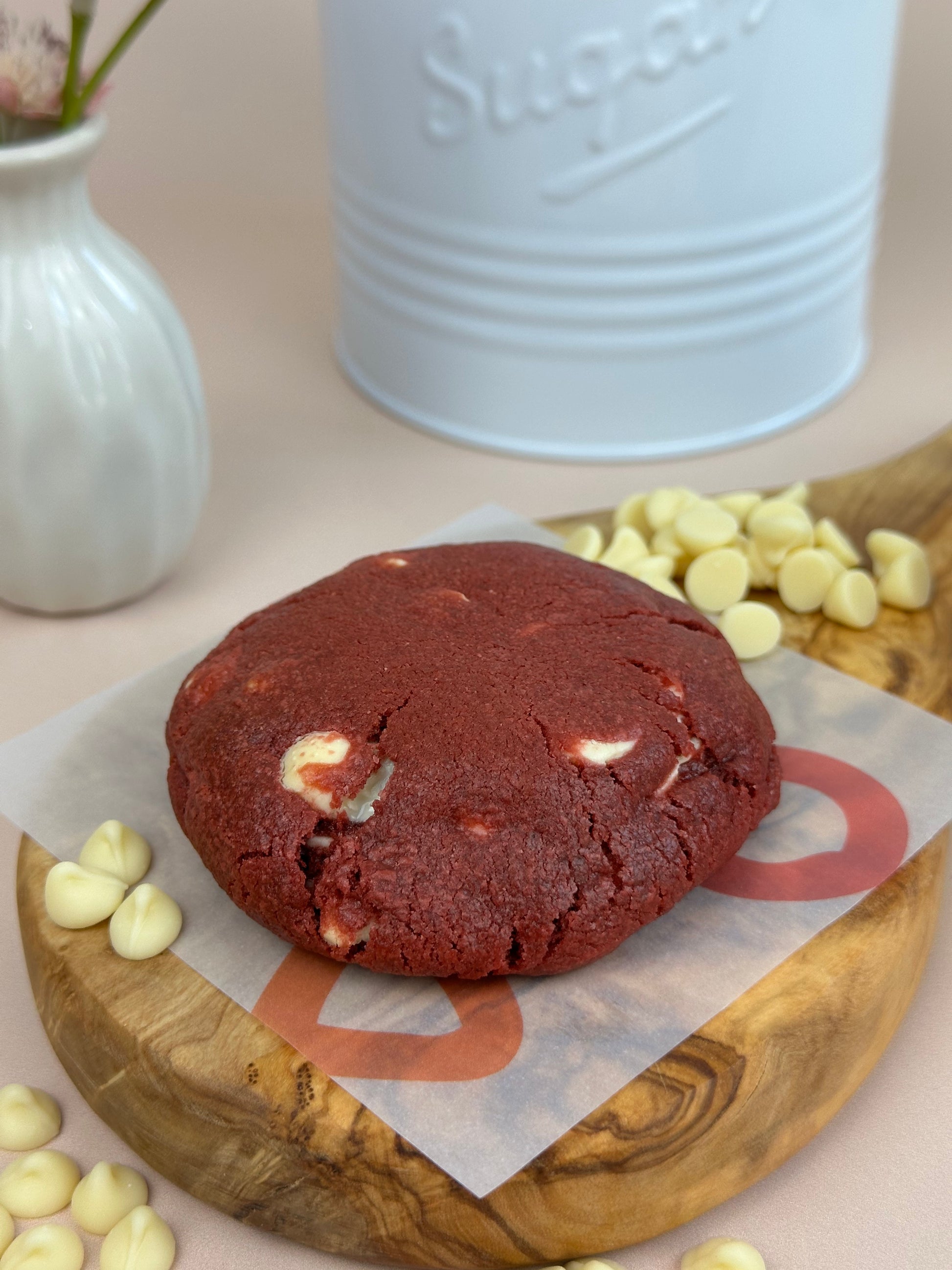 Red Velvet Stuffed Cookie